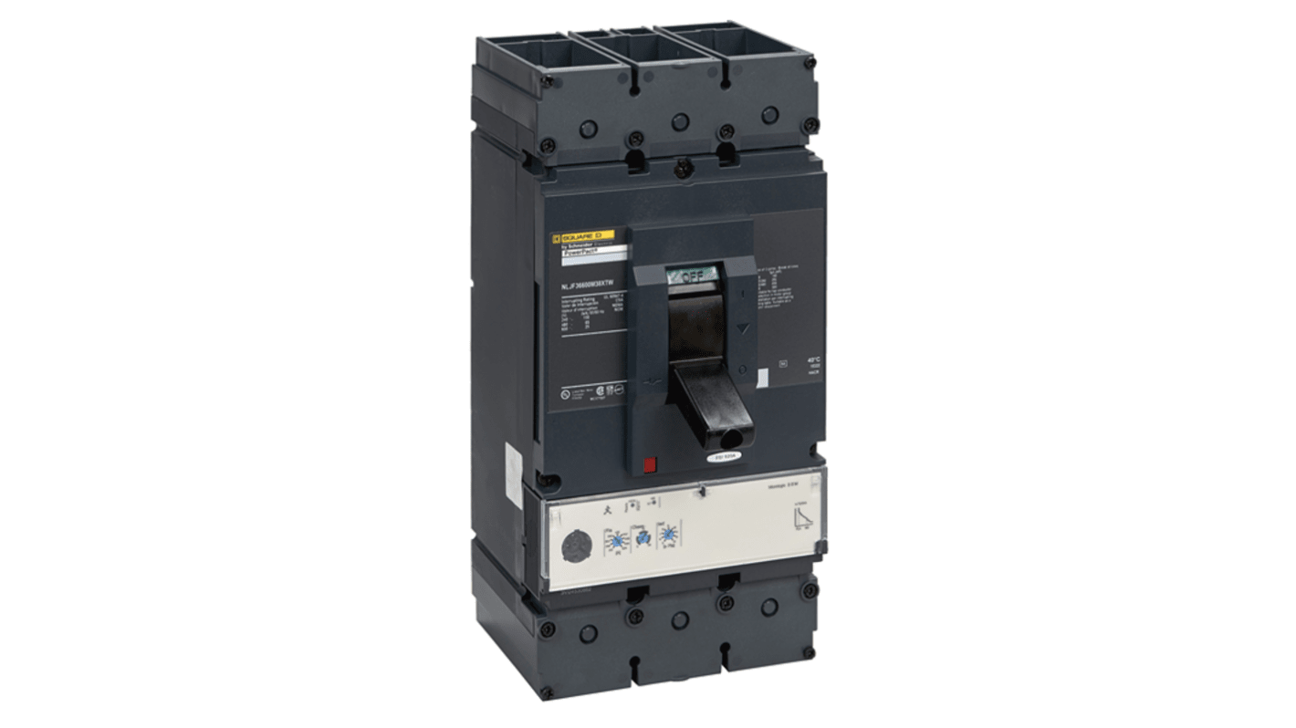 Schneider Electric PowerPact Electronic Circuit Breaker 600A NLJF, DIN Rail Type C