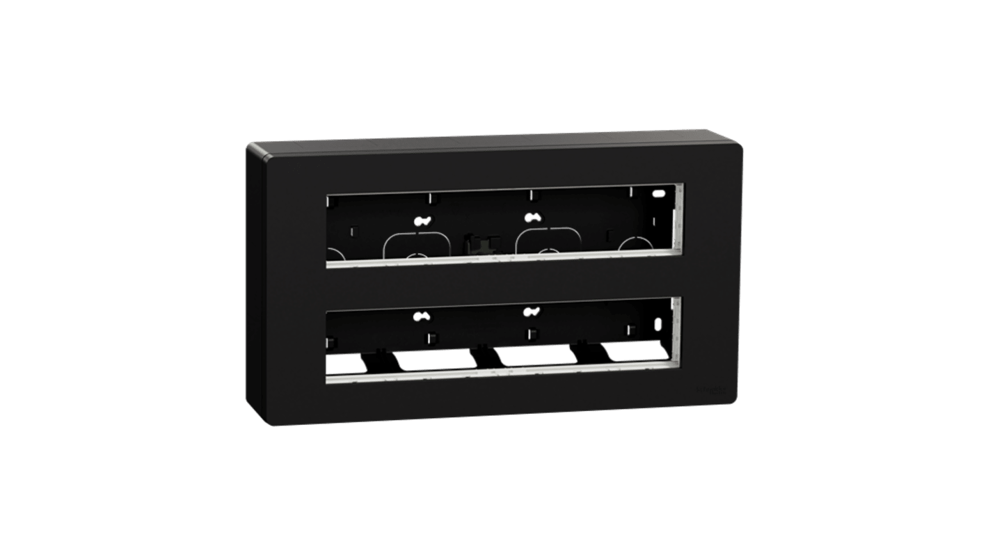 Schneider Electric New Unica Anthracite Grey ABS Back Box Mounting Frame,  Surface Mount, 165 x 300 x 60mm