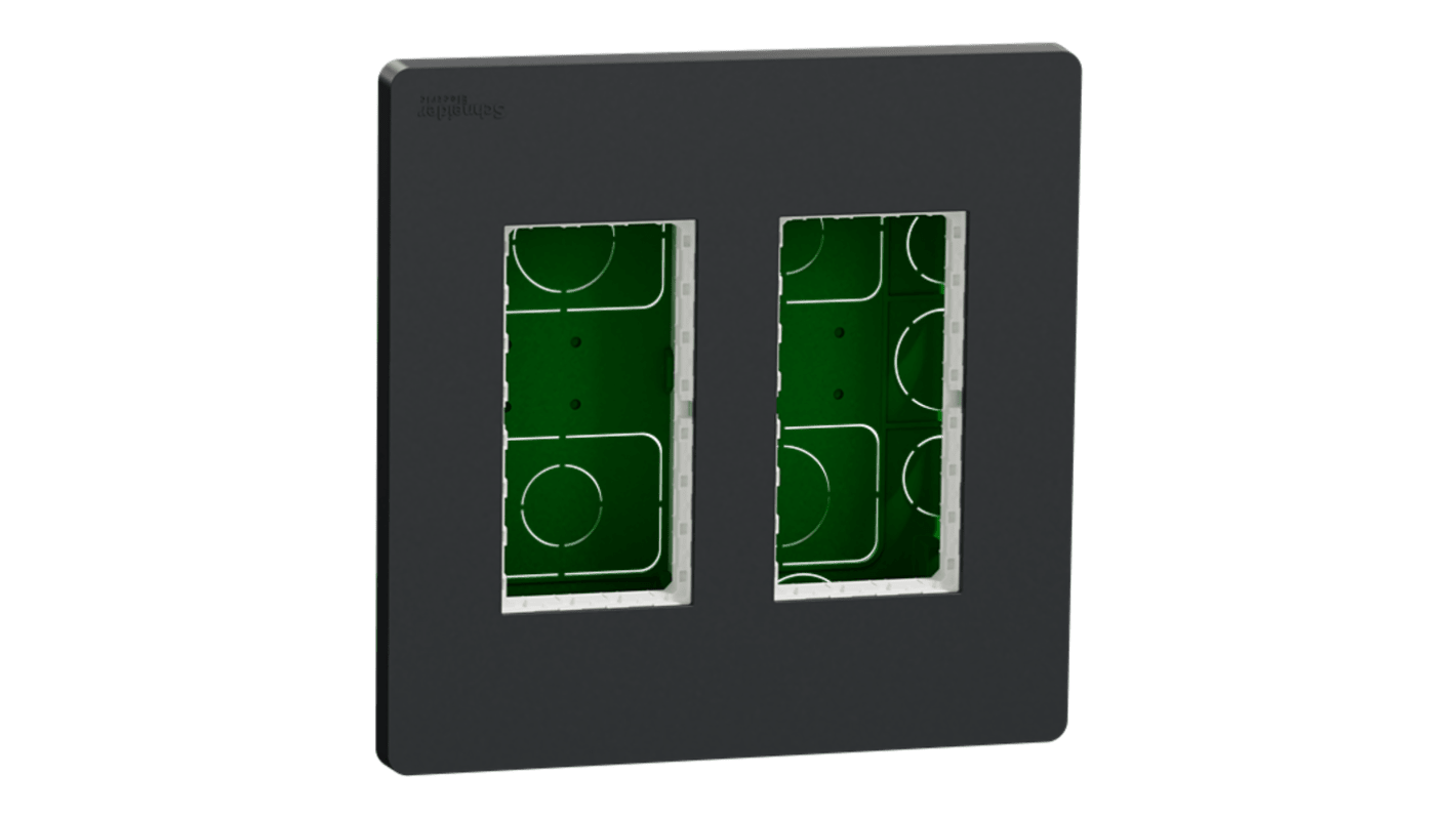 Schneider Electric New Unica Anthracite Grey ABS Back Box Mounting Frame, Flush Mount Mount, 165 x 165 x 62mm