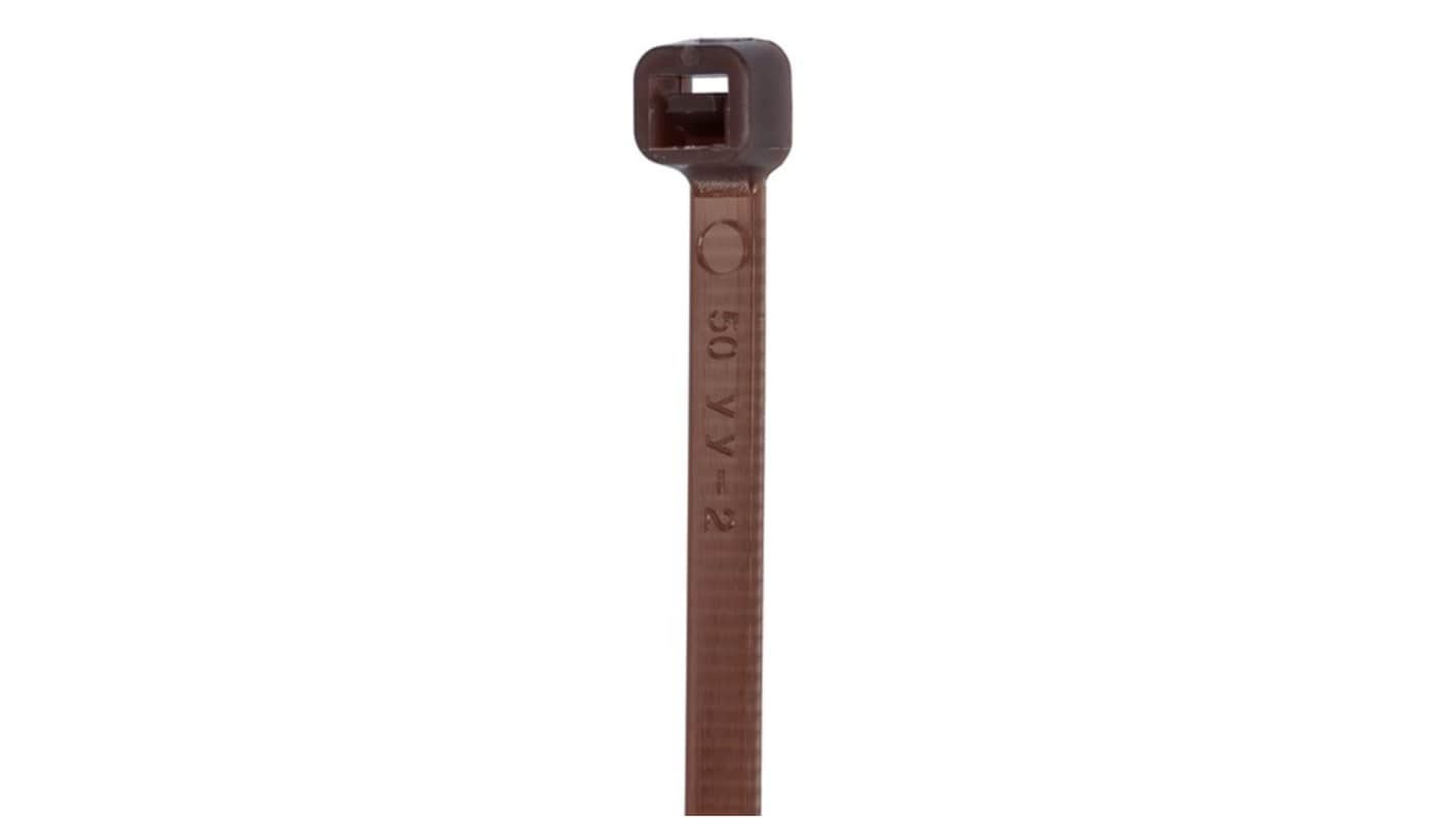 NEMIQ Cable Tie, , 368mm x 7.6 mm, Brown Nylon, Pk-50