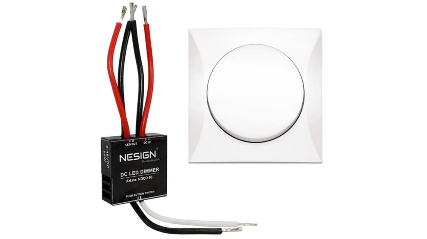 Berker 1 Gang Round Push Button Operator Dimmer Switch, 48V dc, 96W