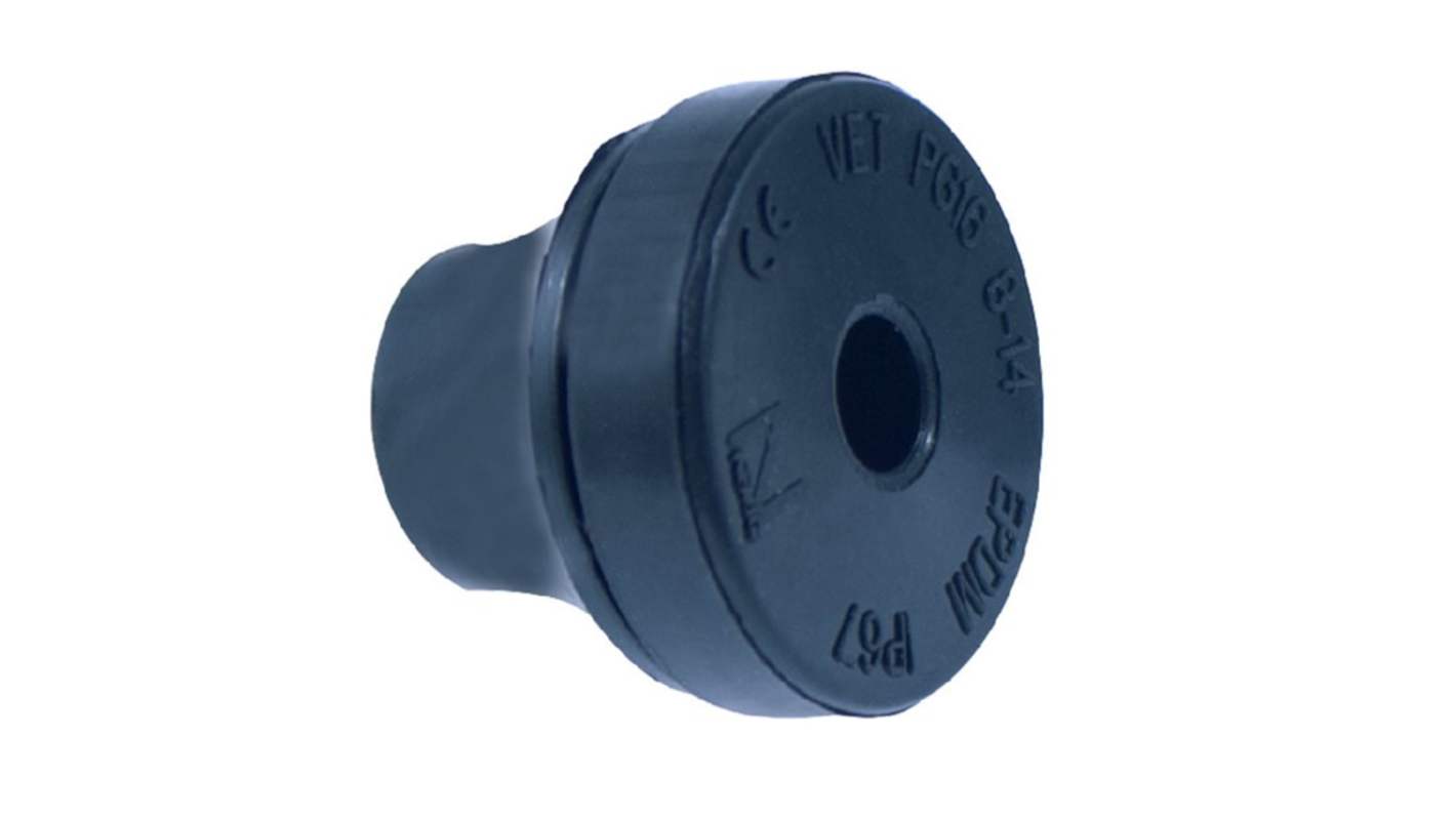 Passacavo rotondo NEMIQ, Nero, in Gomma EPDM 1.3mm 19mm