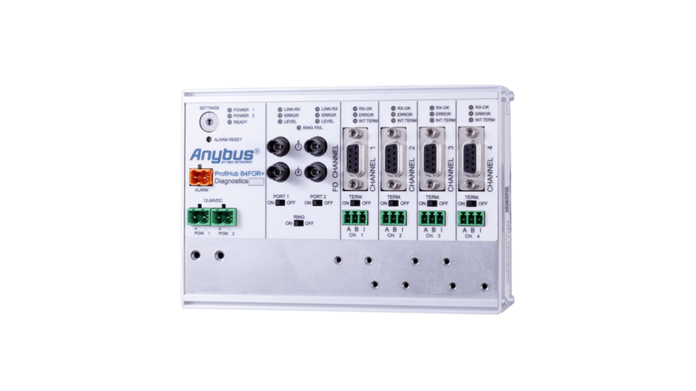 Anybus 工业接口转换器, PROFIBUS总线, RS-485, ProfiHub B4FOR+系列