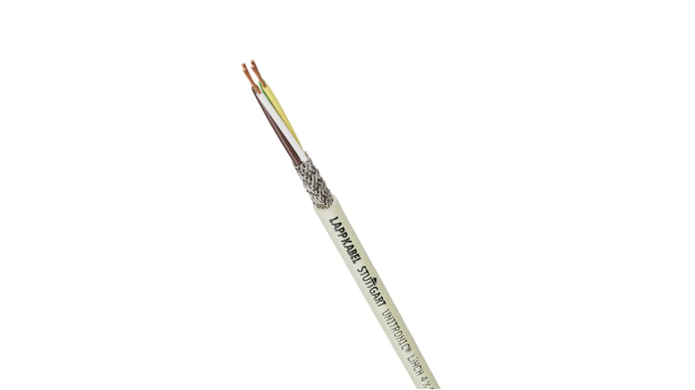 Lapp UNITRONIC Series Data Cable, 2 Cores, 0.5 mm², Screened, 20 AWG, Copper Braid Shield, Unitronic LiHCH Cable