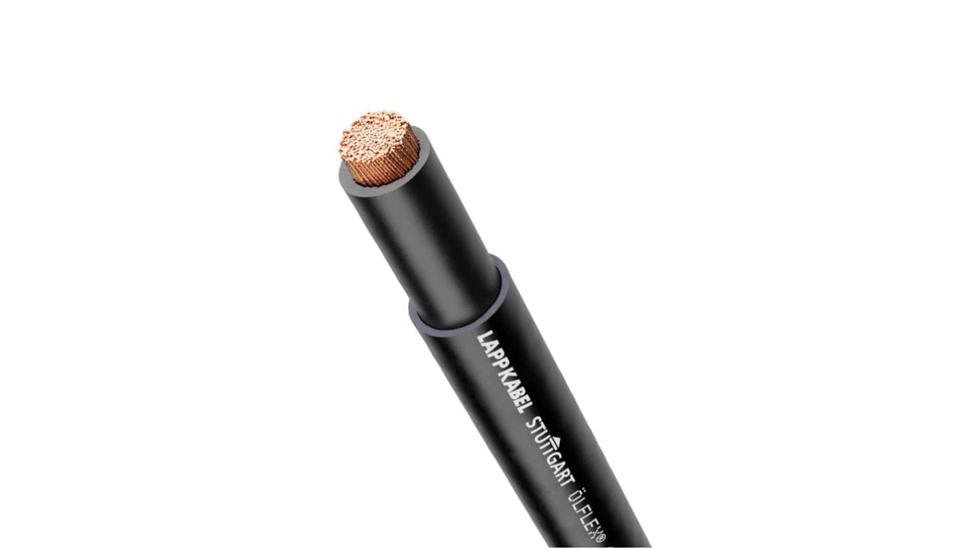 Lapp Olflex Chain 809 Control Cable, 1 Cores, 6 mm², Unscreened, Black PVC Sheath, 10 AWG