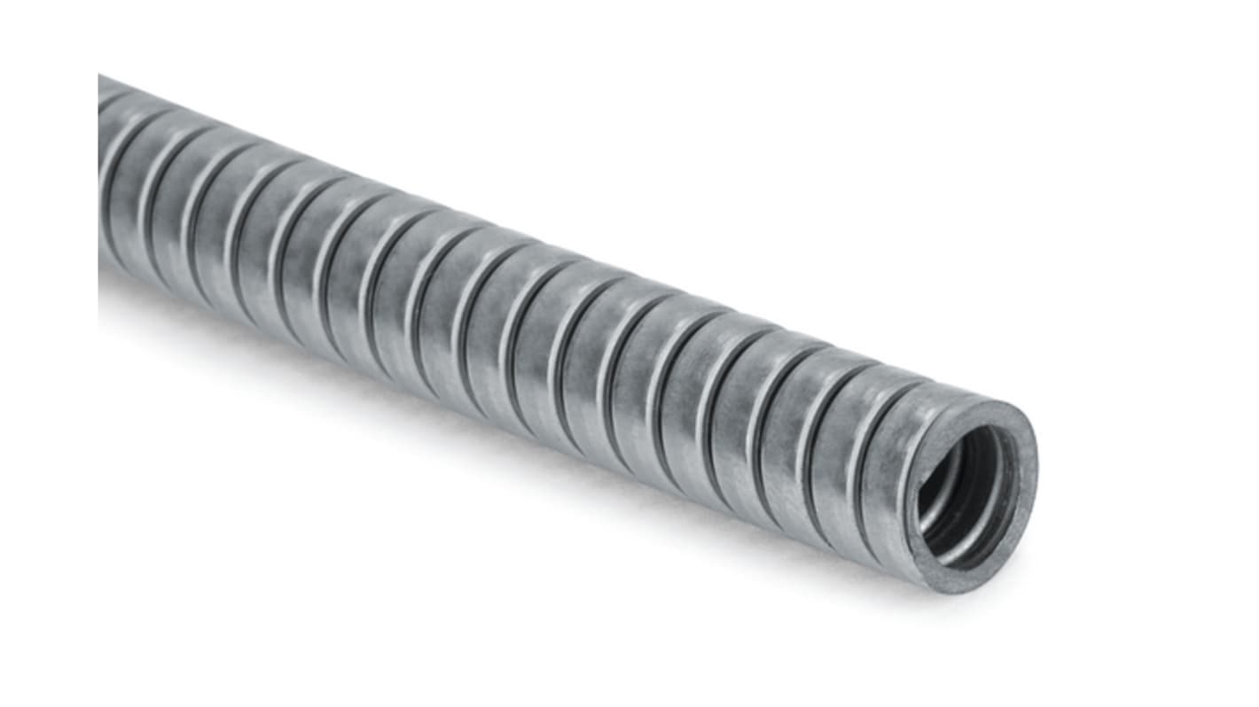 HellermannTyton Flexible Conduit, 20mm Nominal Diameter, Galvanised Steel, Metal