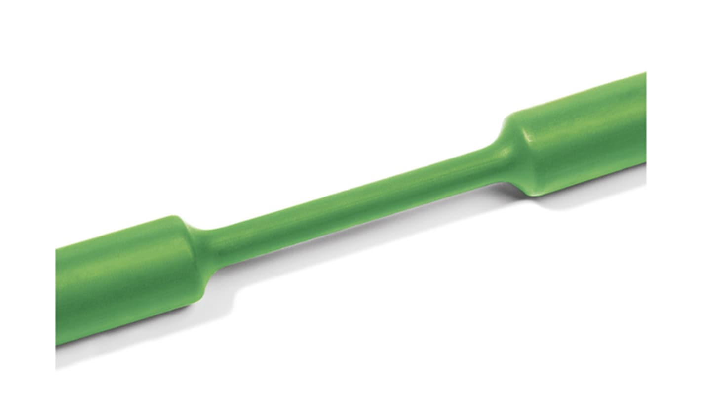 HellermannTyton Heat Shrink Tubing, Green 24mm Sleeve Dia. x 30m Length 3:1 Ratio, TF31 Series