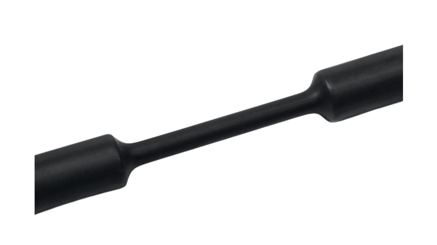 HellermannTyton Heat Shrink Tubing, Black 24mm Sleeve Dia. x 60m Length 3:1 Ratio, TF31 Series