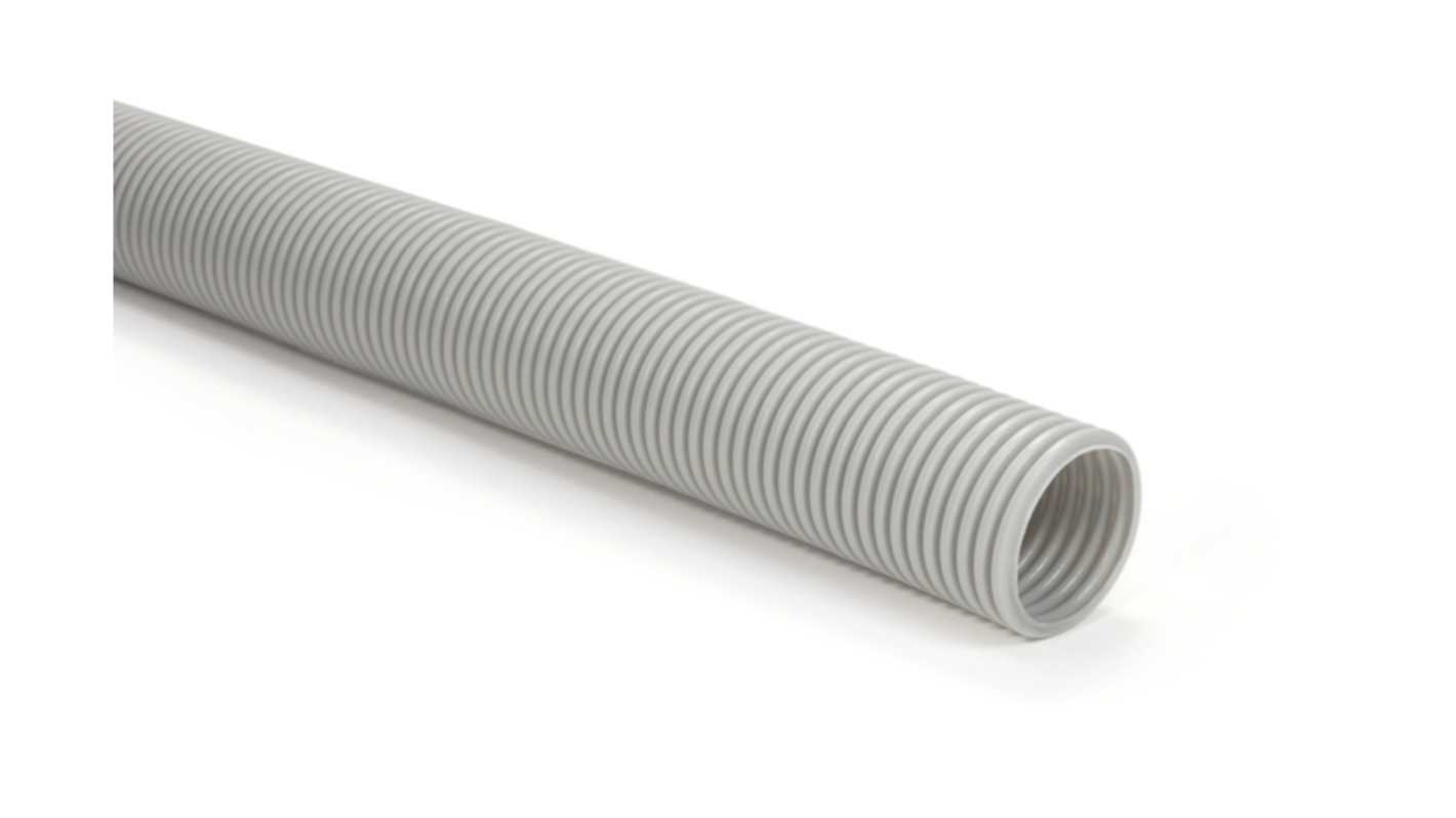 HellermannTyton Flexible Conduit, 17mm Nominal Diameter, Polyethylene, Grey