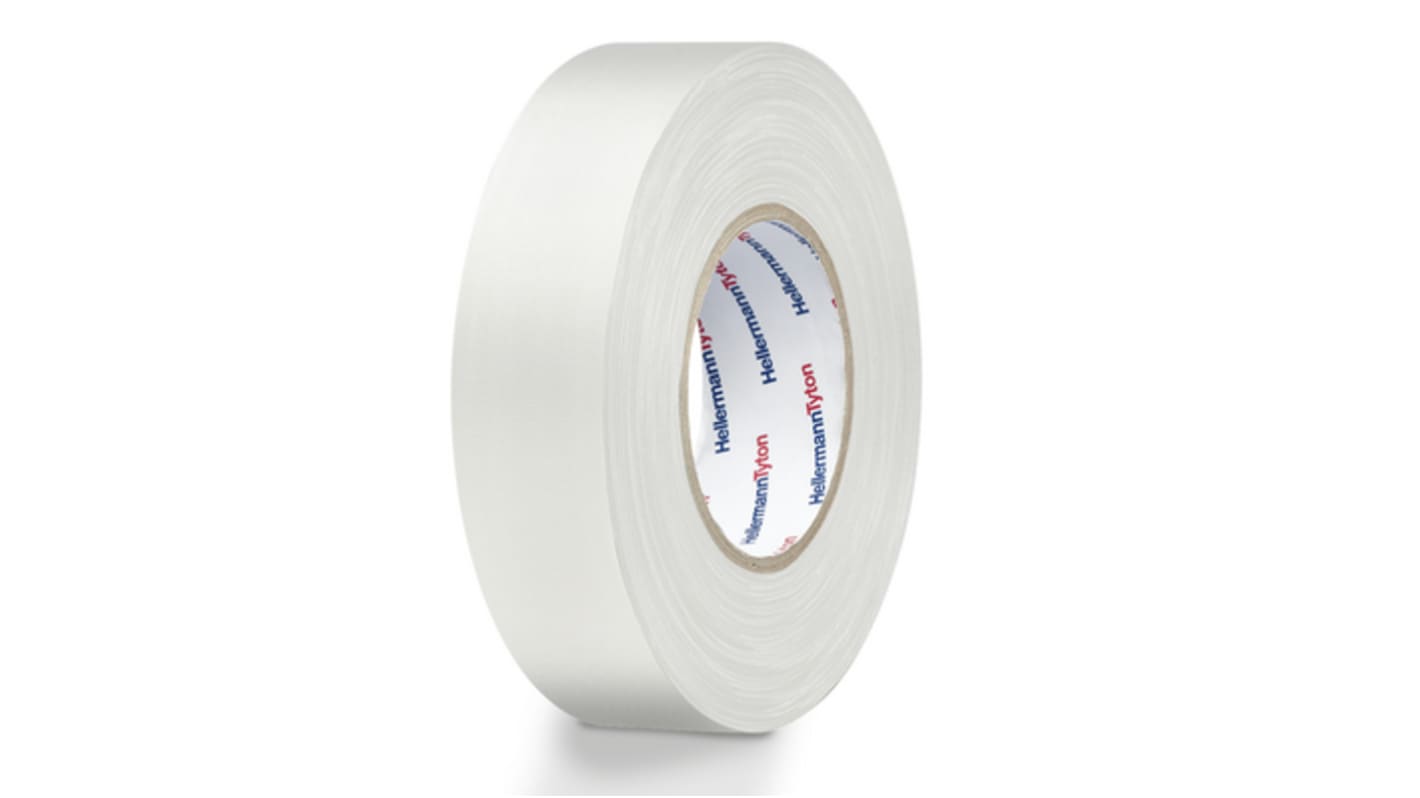HellermannTyton HellermannTyton White Cotton Cloth Tape, 19mm x 50m