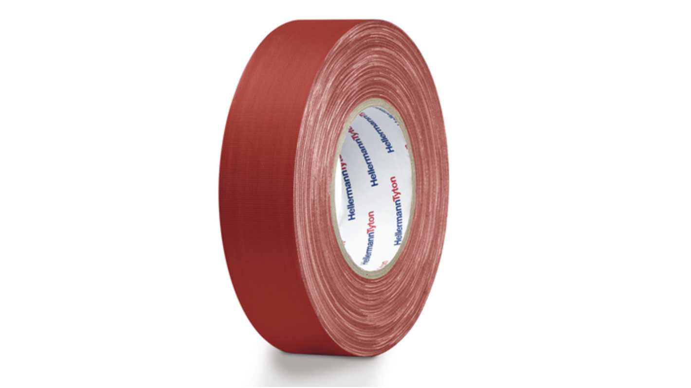 HellermannTyton HellermannTyton Red Cotton Cloth Tape, 50mm x 50m