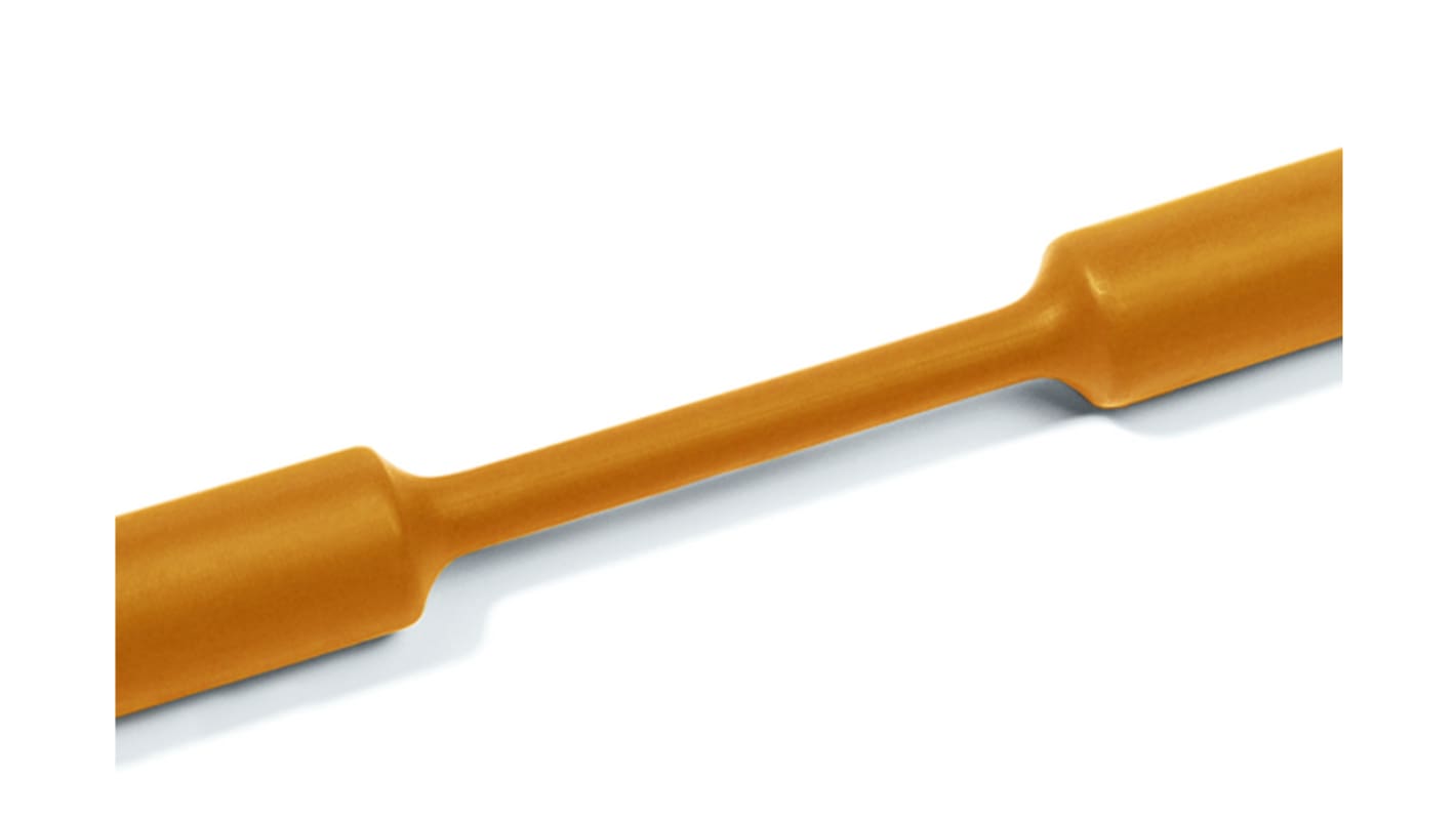 HellermannTyton Heat Shrink Tubing, Orange 4.8mm Sleeve Dia. x 75m Length 2:1 Ratio, TF21 Series