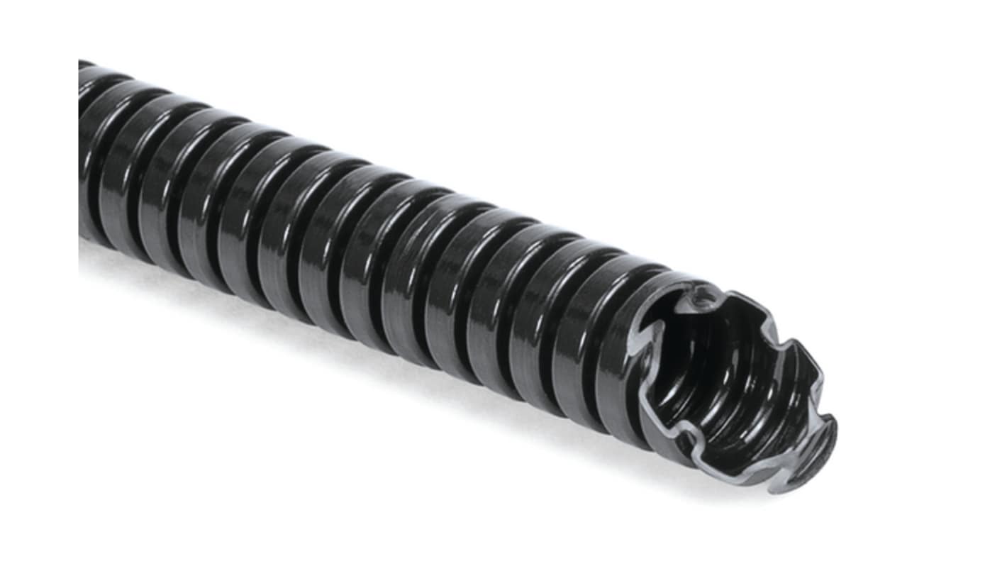 HellermannTyton Flexible Conduit, 16mm Nominal Diameter, Polyamide 6, Black