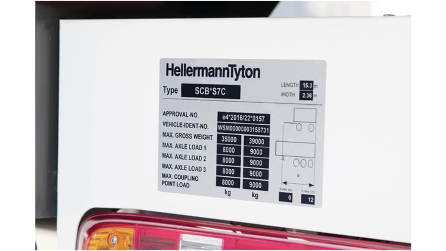 HellermannTyton 银标签, 101.6mm x 74mm标签, TAG101-74T1-SET系列