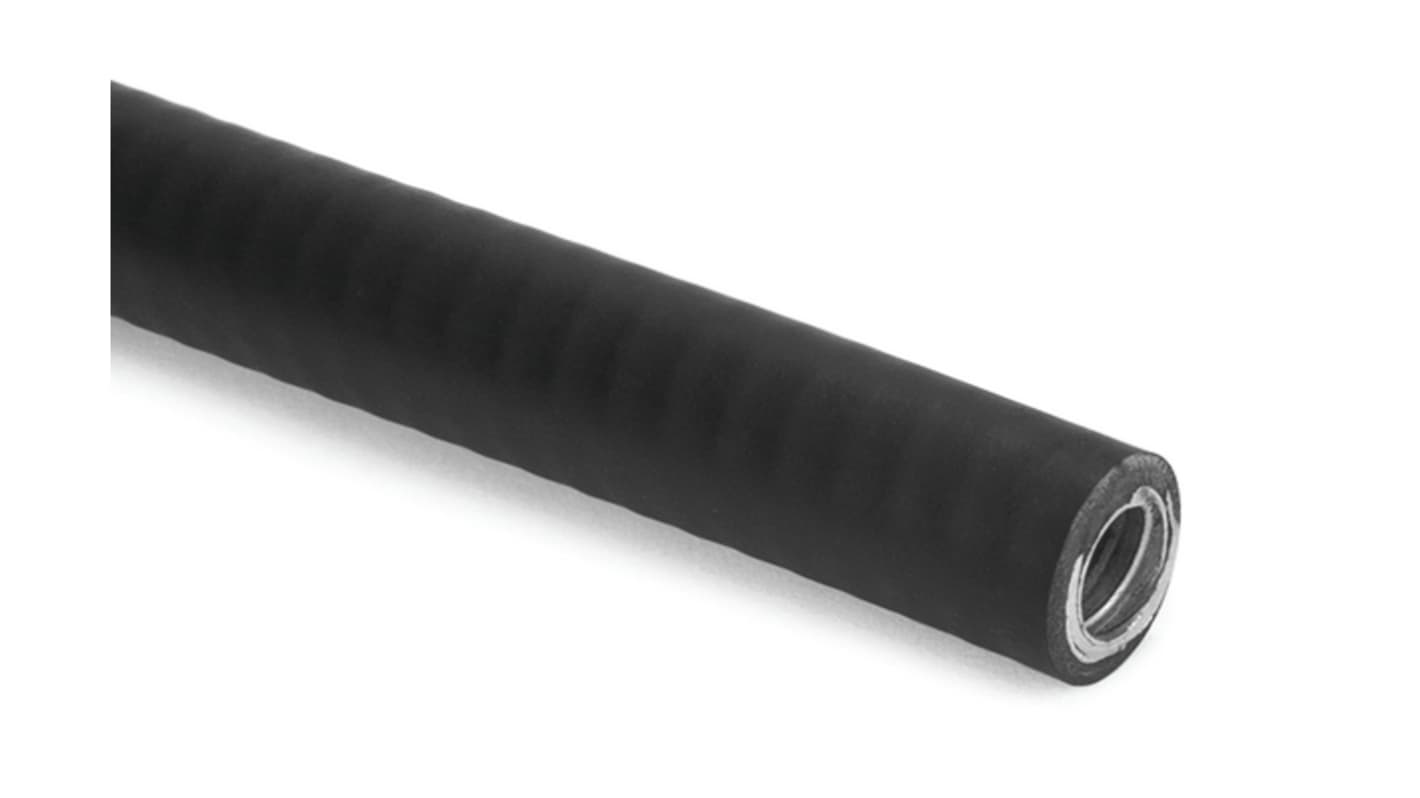 HellermannTyton 镀锌钢挠性电缆管, Φ12mm标称, 14.2mm外径, 黑色, LTS12系列
