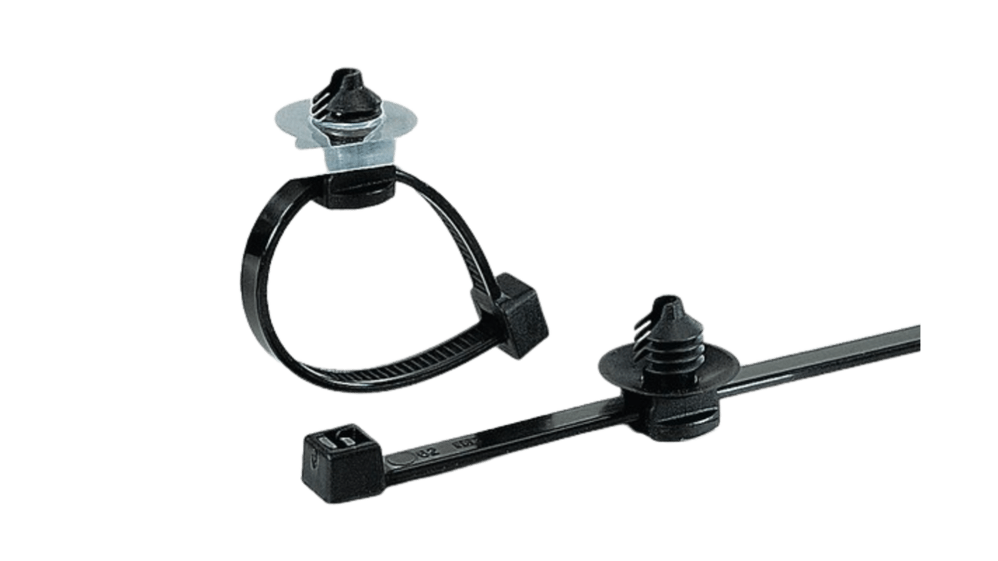 HellermannTyton Cable Tie, 305mm x 4.7 mm, Black Nylon, Pk-500