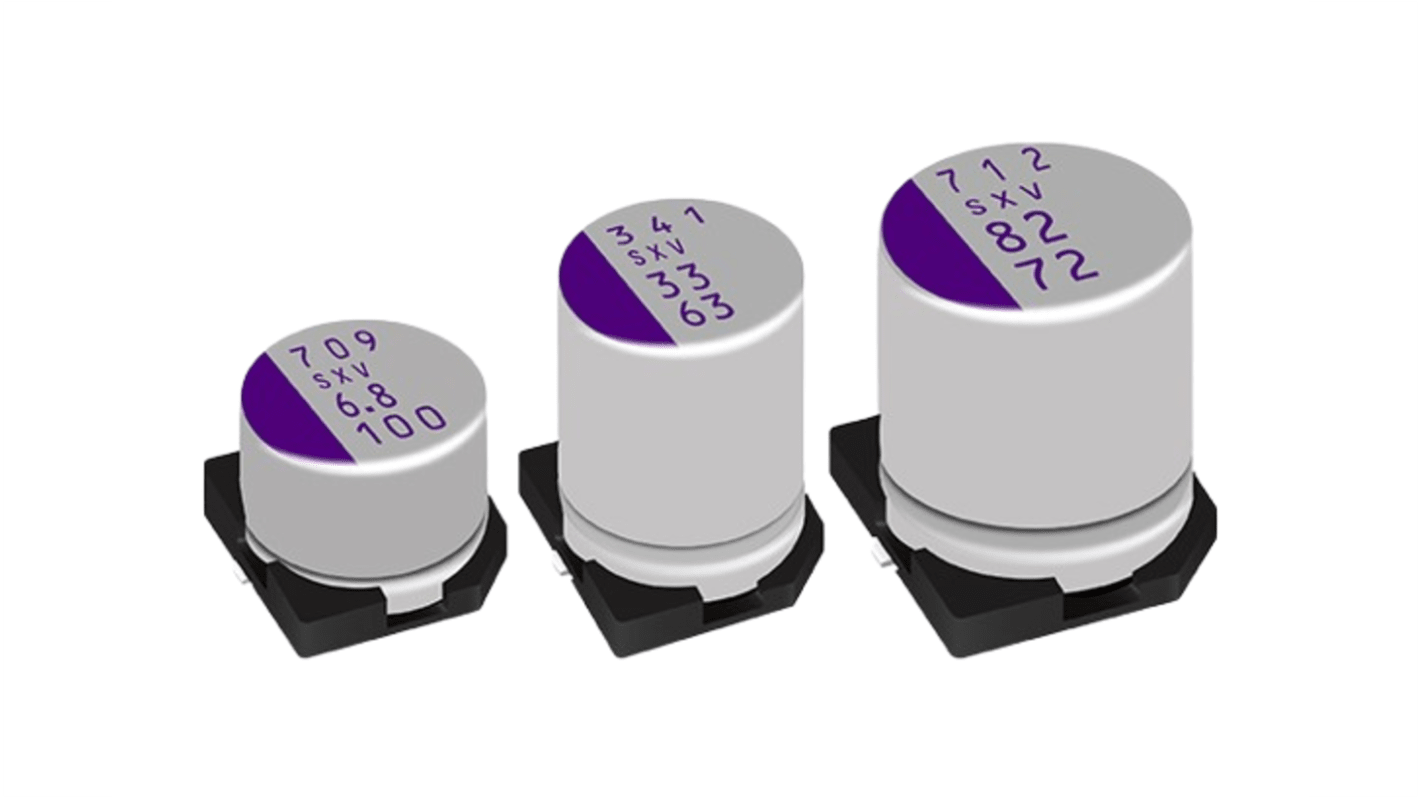 Panasonic 82μF Surface Mount Aluminium Polymer Capacitor, 80V