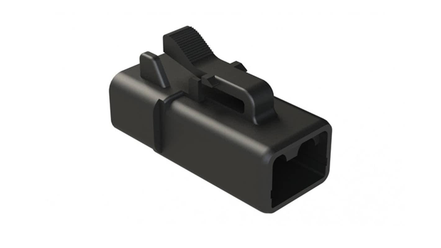 Amphenol Industrial, ATP06 Automotive Connector PL Black Cable Mount 2 Way, Crimp Termination ATP06-2S-BLK