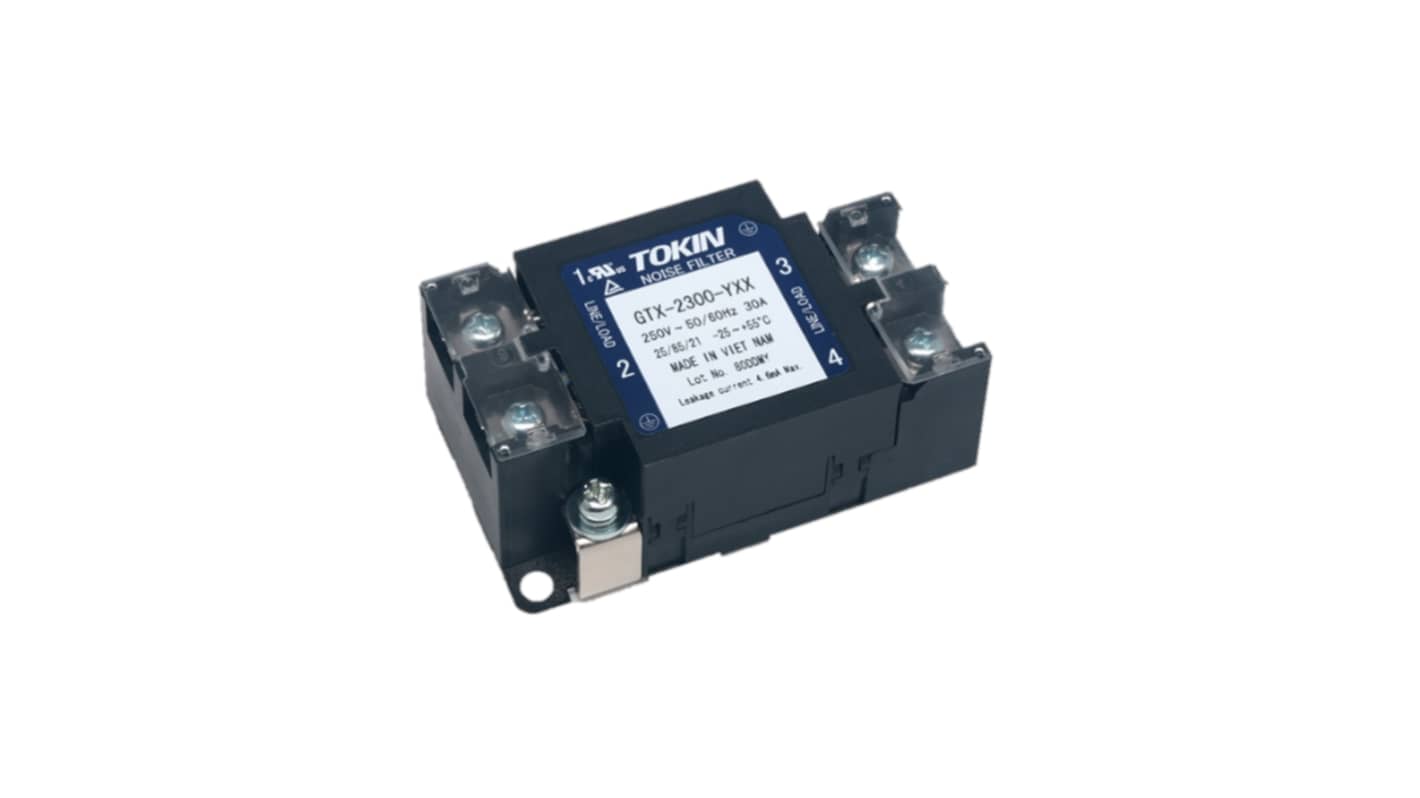 KEMET, GTX 30A 250 V ac Power Line Filter, Screw, Single Phase