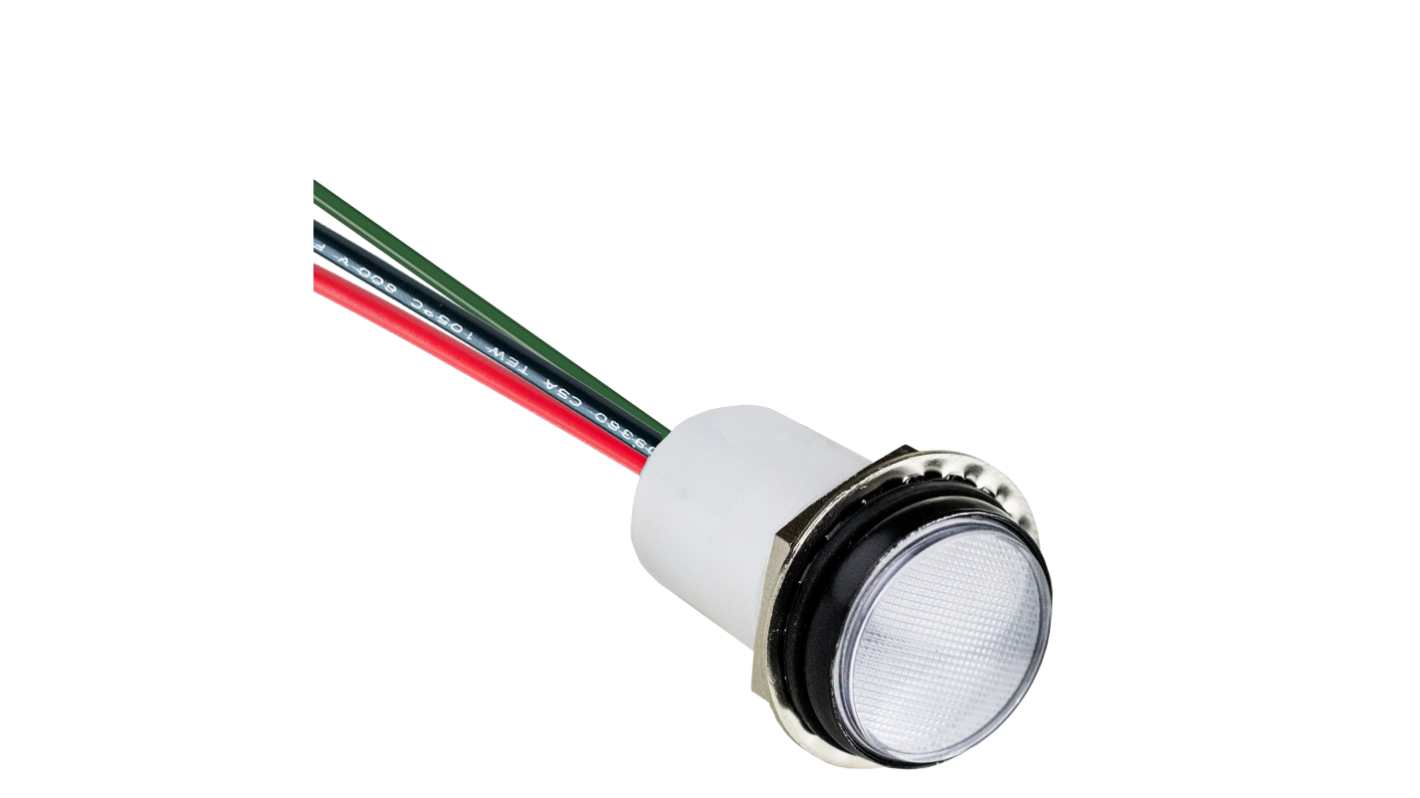 VCC 绿色，红色LED面板指示灯, 28V, Φ17.5mm安装孔, 螺钉接线端子端接, IP67, PML50 Series系列