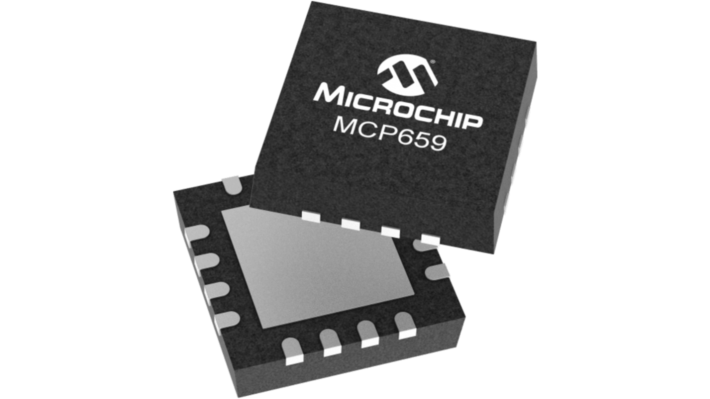 Microchip 轨至轨比较器芯片, VQFN, 贴片安装, 单电源