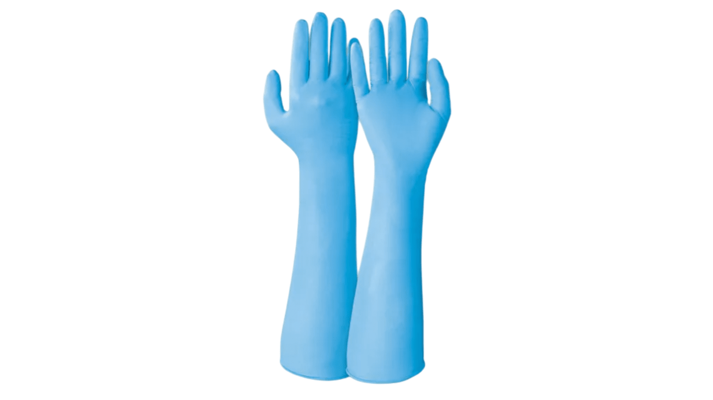 Honeywell Safety SIVOCHEM 759 Blue Nitrile Chemical Resistant, General Purpose Work Gloves, Size 7