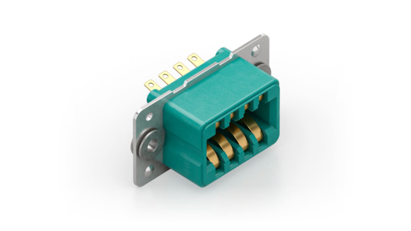 RS PRO 4.70mm Pitch Rack and Panel Connector Backplane Connector, Female, Straight, 8 Row, 8 Way