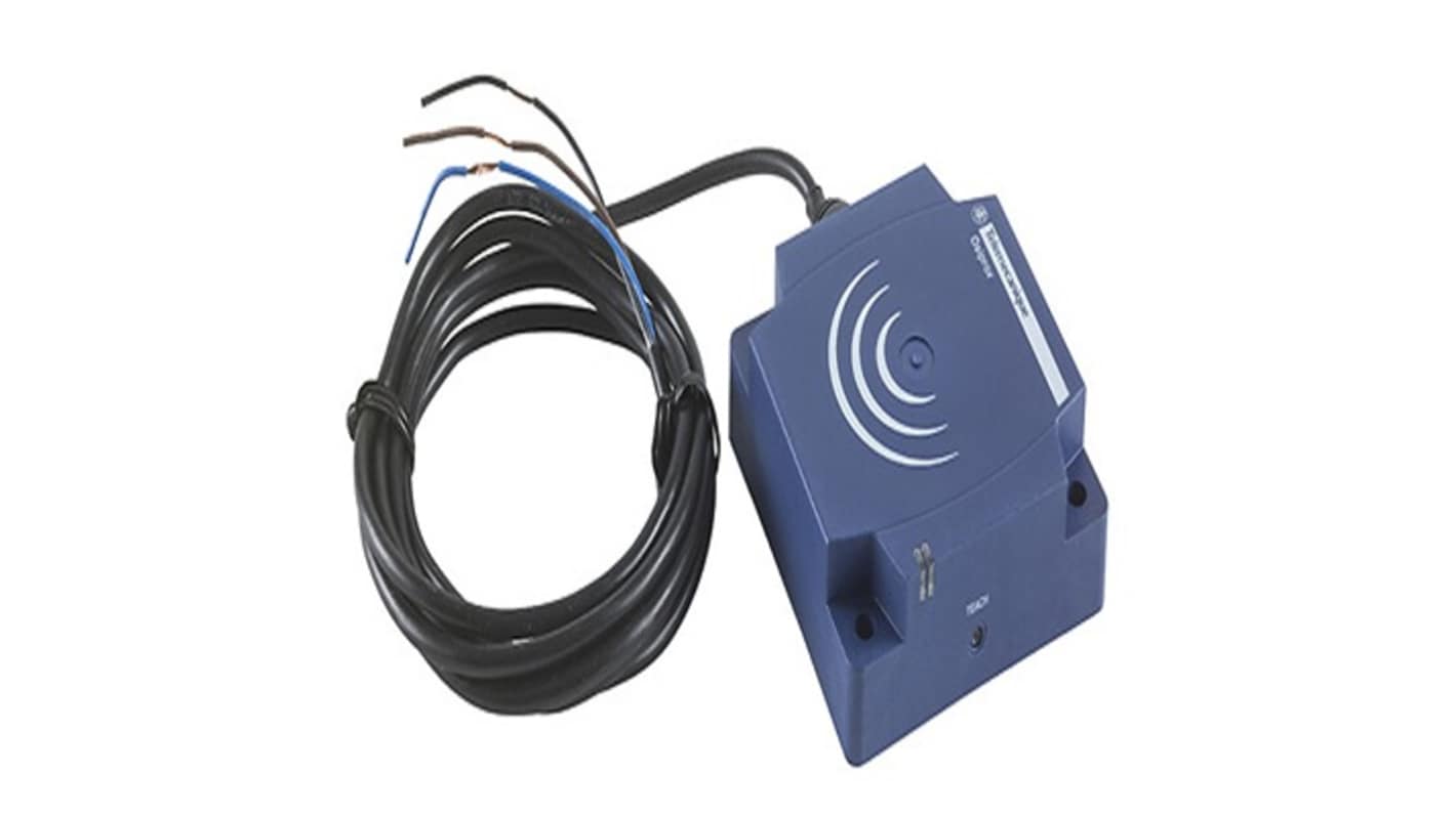 Telemecanique Sensors Inductive Flat Proximity Sensor, 60 mm Detection, PNP NC, 24 → 240 V dc