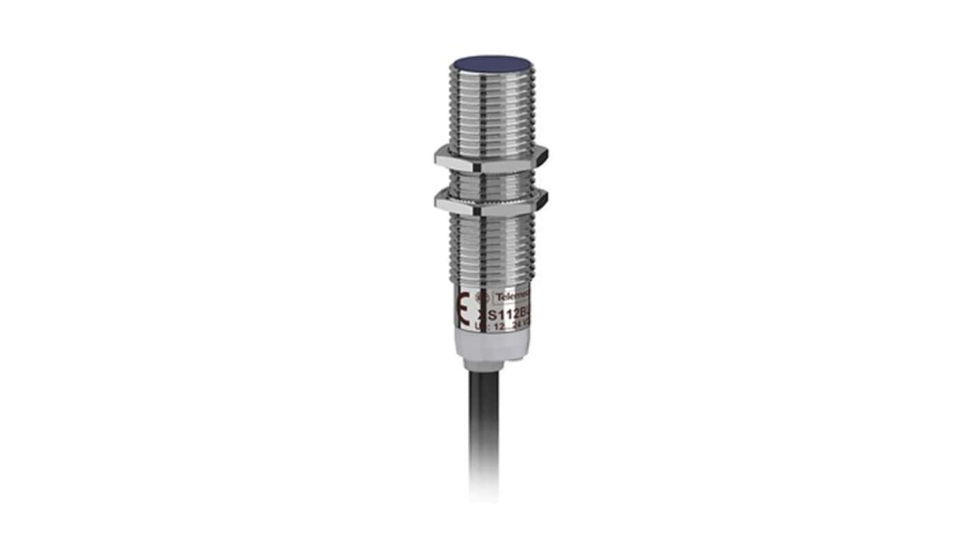 Telemecanique Sensors Inductive Threaded Barrel Proximity Sensor, M12, 4 mm Detection, PNP NC, 12 → 24 V dc