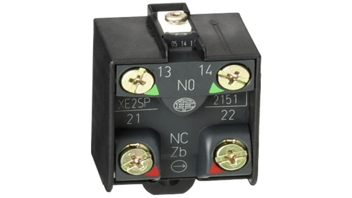 Telemecanique Sensors Limit Switch Contact Block, Standard Format, 1 NO + 1 NC
