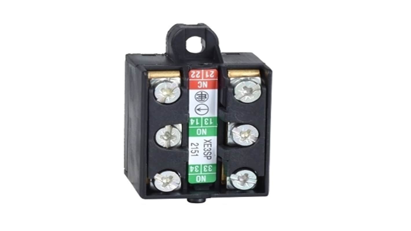 Telemecanique Sensors Limit Switch Contact Block, Standard Format, 1 NC + 2 NO