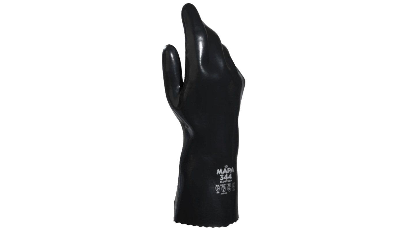 Mapa FluoTech 344 Black Fluoroelastomer Abrasion Resistant, Cut Resistant, General Purpose, Puncture Resistant, Tear