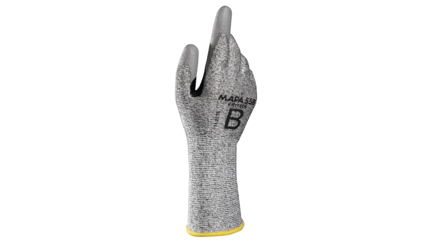 Mapa KryTech 558 Grey Polyurethane Abrasion Resistant, Cut Resistant, General Purpose, Puncture Resistant, Tear