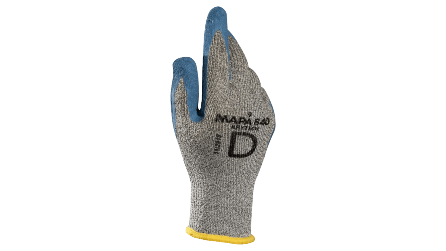 Mapa KryTech 840 Black, Grey Nitrile Foam Abrasion Resistant, Cut Resistant, General Purpose, Puncture Resistant, Tear