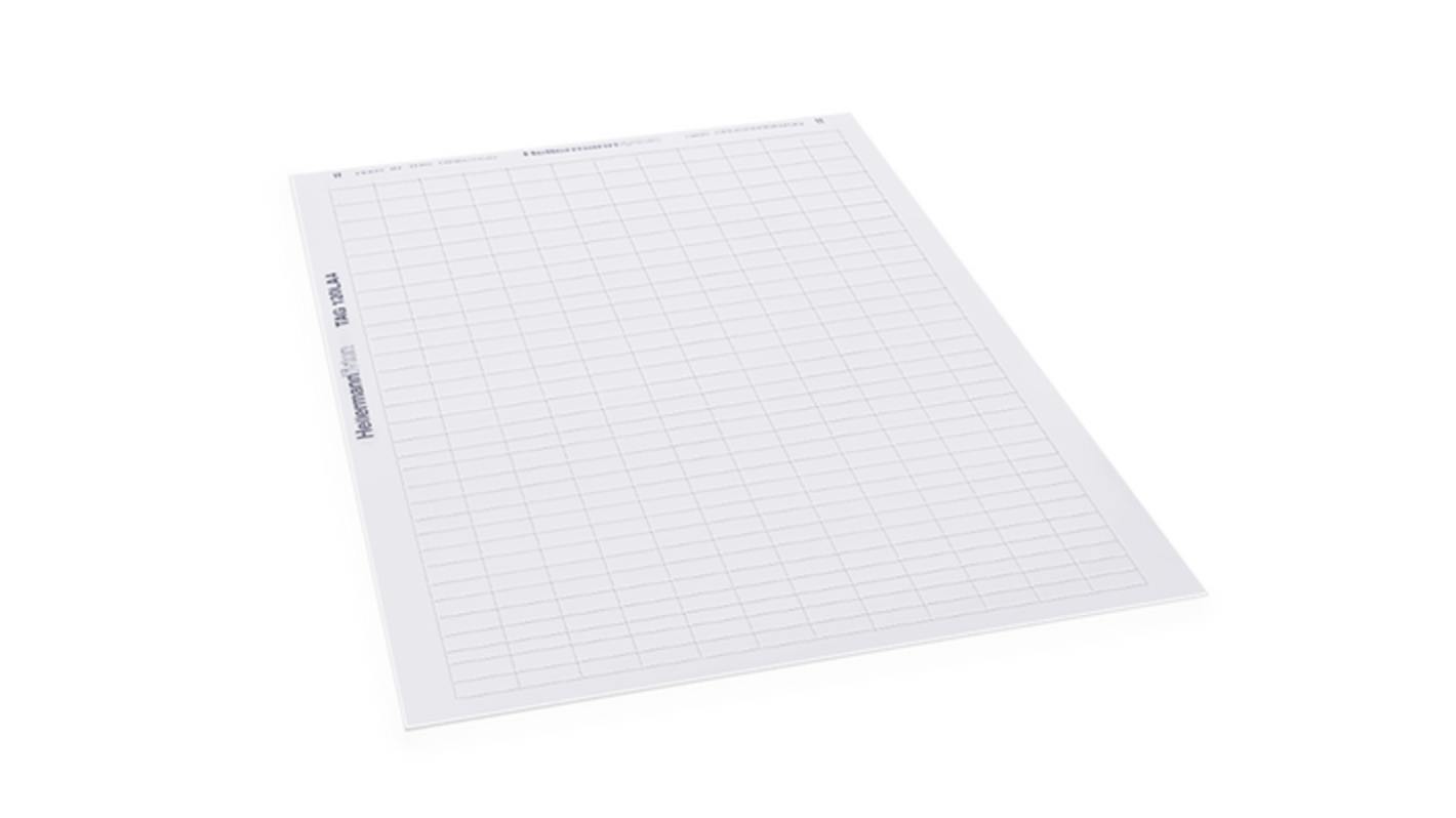 HellermannTyton 标签, 白底黑字 x 10.16mm长标签, Helatag 1101系列