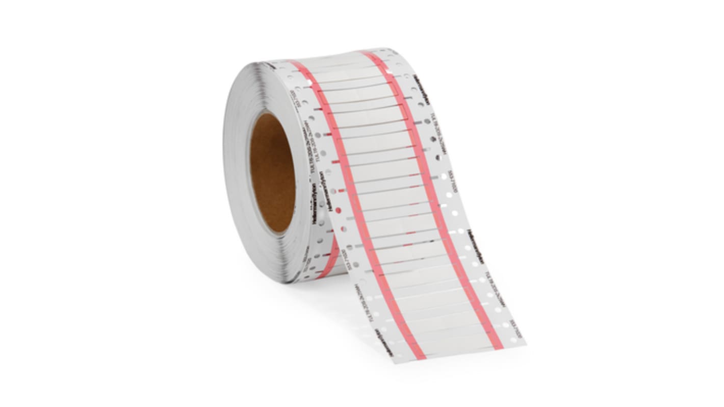 HellermannTyton TULT DS Suspend Heat Shrink Cable Marker, White, Pre-printed "Ladder Style", 2 → 6mm Cable, for
