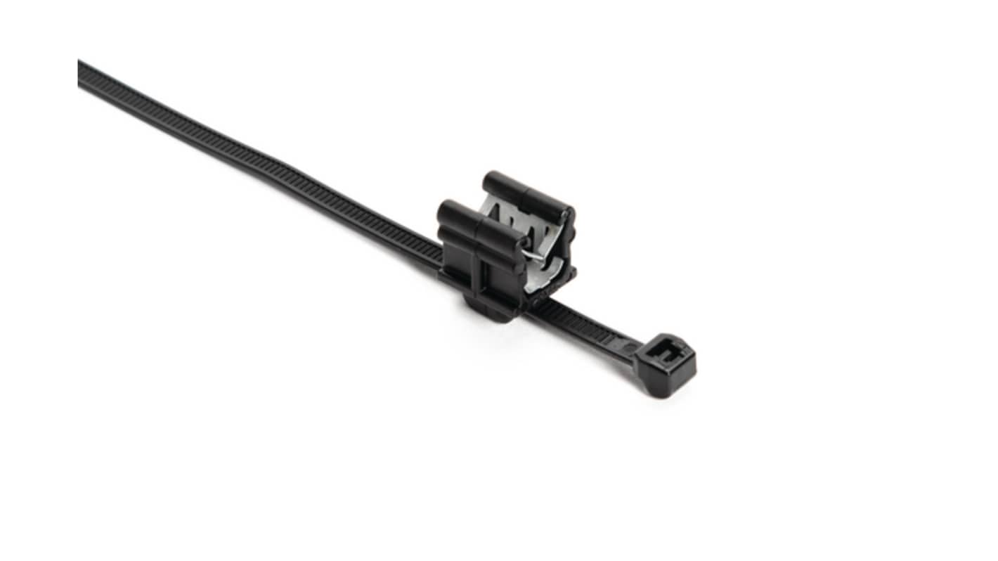 HellermannTyton Cable Tie, 150mm x 4.6 mm, Black Nylon, Pk-500