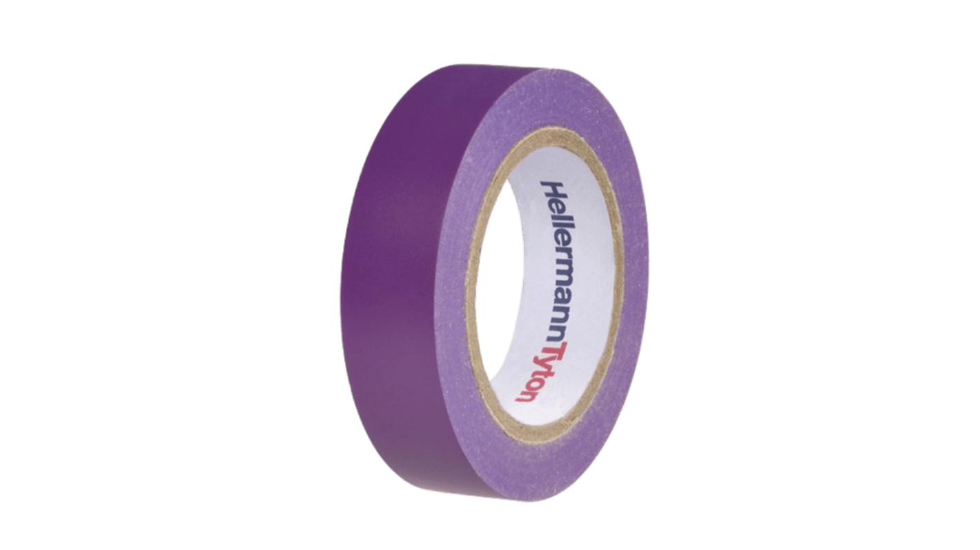 HellermannTyton HellermannTyton Violet PVC Electrical Insulation Tape, 19mm x 20m