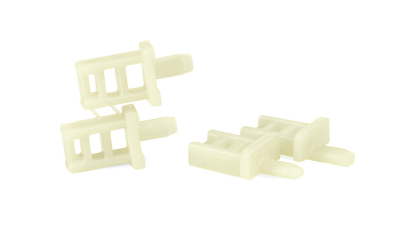 HellermannTyton Natural Cable Tie Mount 14.8 mm x 15mm, 5.4mm Max. Cable Tie Width