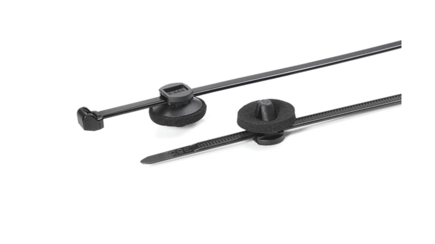 HellermannTyton Cable Tie, 200mm x 4.6 mm, Black Nylon, Pk-500