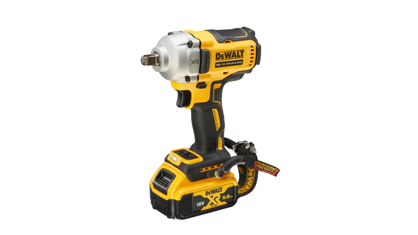 DeWALT 1/2 in 18V, 5Ah Cordless Impact Wrench