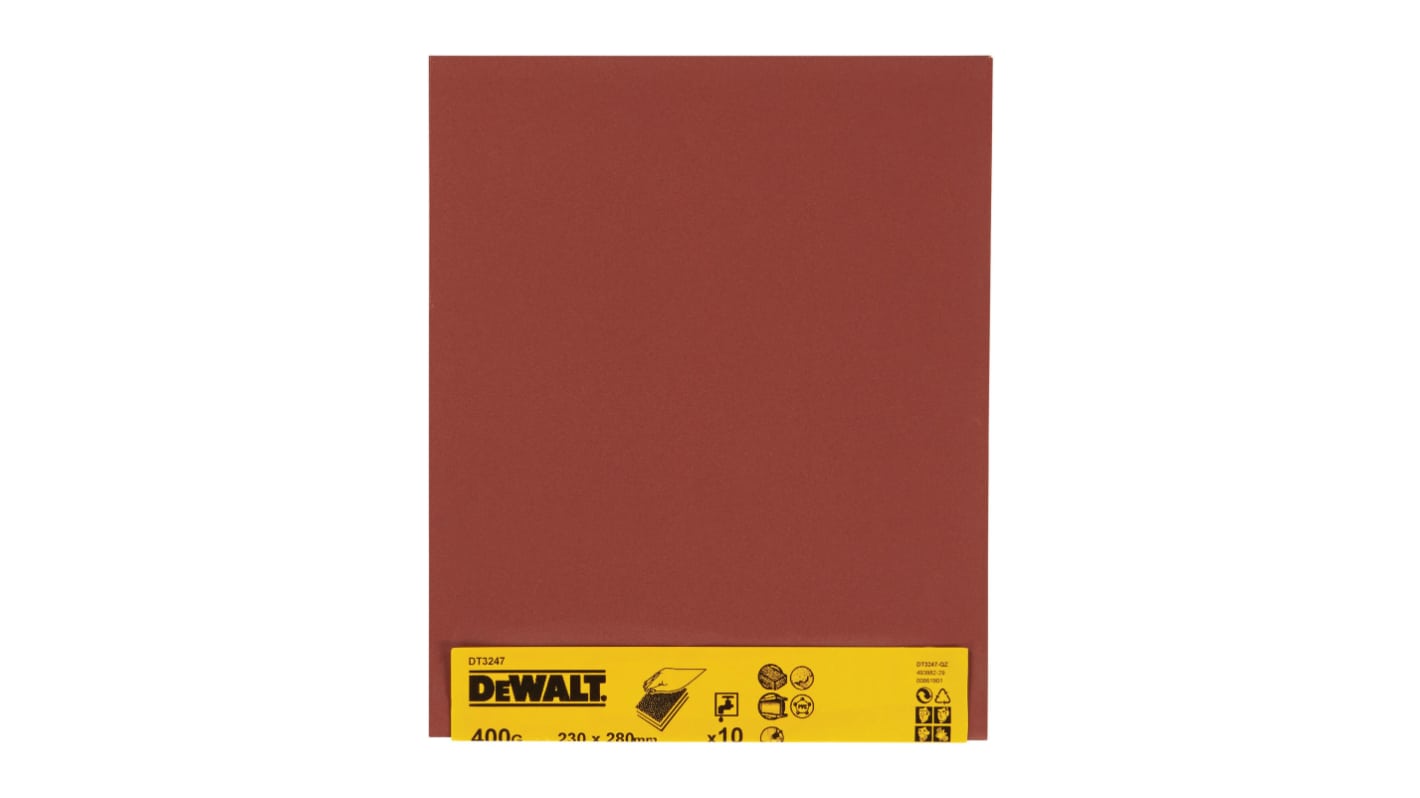 DeWALT DT3247-QZ 400 Grit Sandpaper, 280mm x 230mm