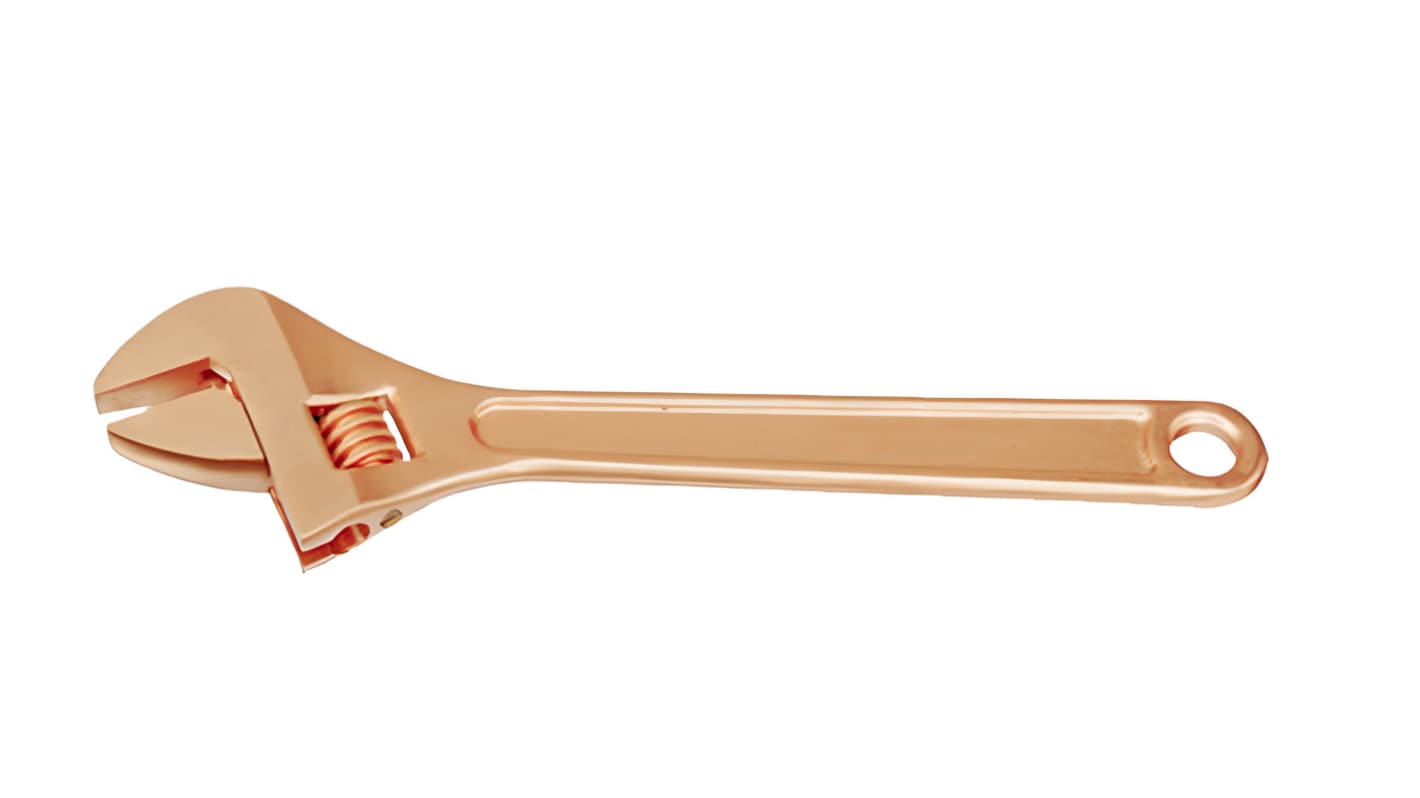 RS PRO Adjustable Wrench, 150mm Overall, 18mm Jaw Capacity, Ergonomic Handle, Non-Sparking