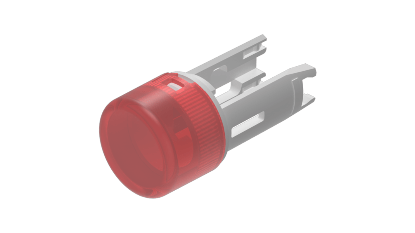Indicator Lens Round Style, Red, 7.5 diameter