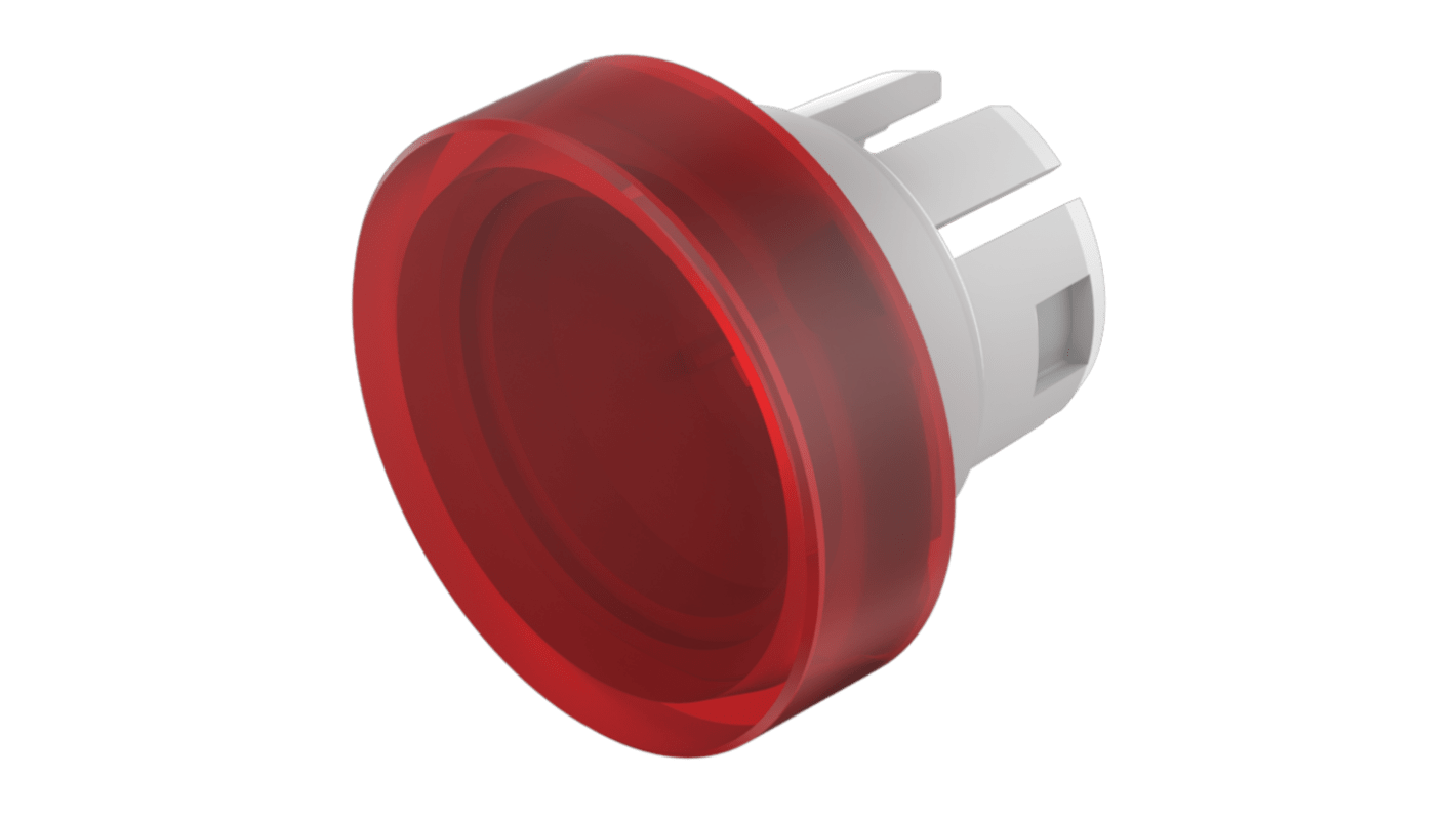 Indicator Lens Round Style, Red, 15.8 diameter