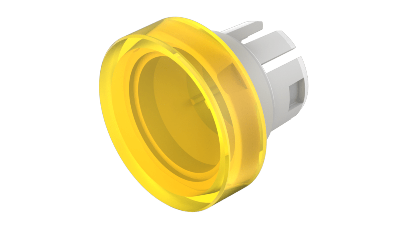 Indicator Lens Round Style, Yellow, 15.8 diameter