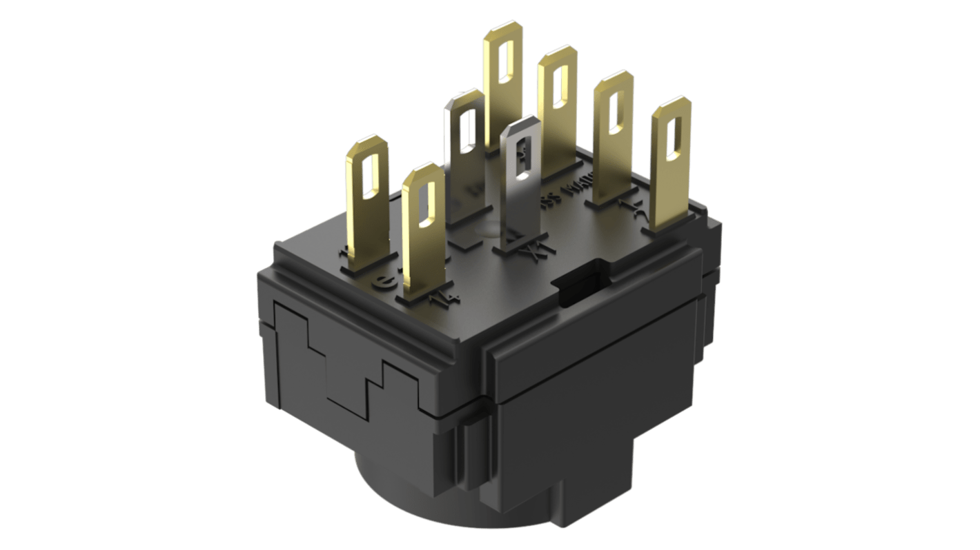 EAO Series 61 Series Illuminated Push Button Switch, Snap Action, Plug In, 2 NC / 1 NO, 150