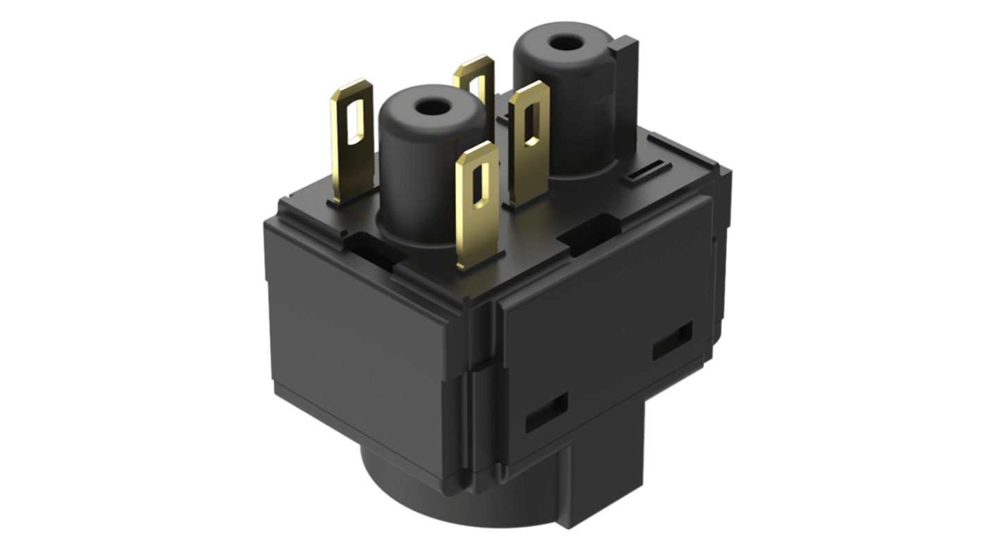 EAO Series 61 Series Illuminated Push Button Switch, Slow Make, Plug In, 1 NO, 50, IP40