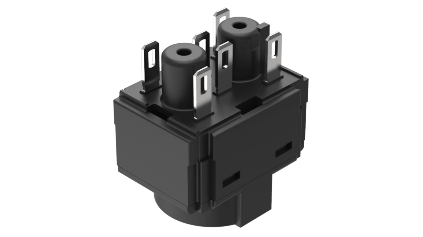 EAO Series 61 Series Push Button Switch, Slow Make, Plug In, DPST, 50, IP40