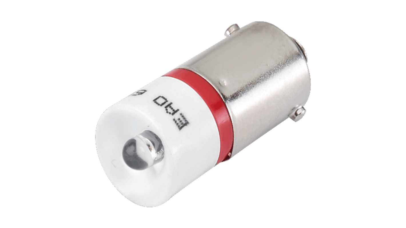 EAO Red, Yellow LED LED Reflector Bulb, 24, BA9s Base, 1200